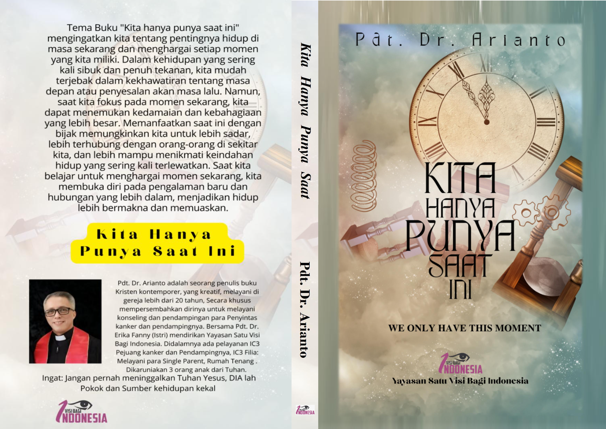 Kita Hanya Punya Saat Ini adalah seruan tegas bagi setiap anak Tuhan yang merindukan hubungan mendalam dengan Tuhan untuk merangkul momen kini sebagai anugerah ilahi yang suci. Berpijak pada kebenaran Alkitab seperti Pengkhotbah 3:1-8 dan Efesus 5:16, buku ini mengajak pembaca untuk melepaskan belenggu masa lalu dan kecemasan masa depan, menegaskan bahwa saat ini adalah waktu yang ditentukan Tuhan untuk iman, kasih, dan pelayanan.