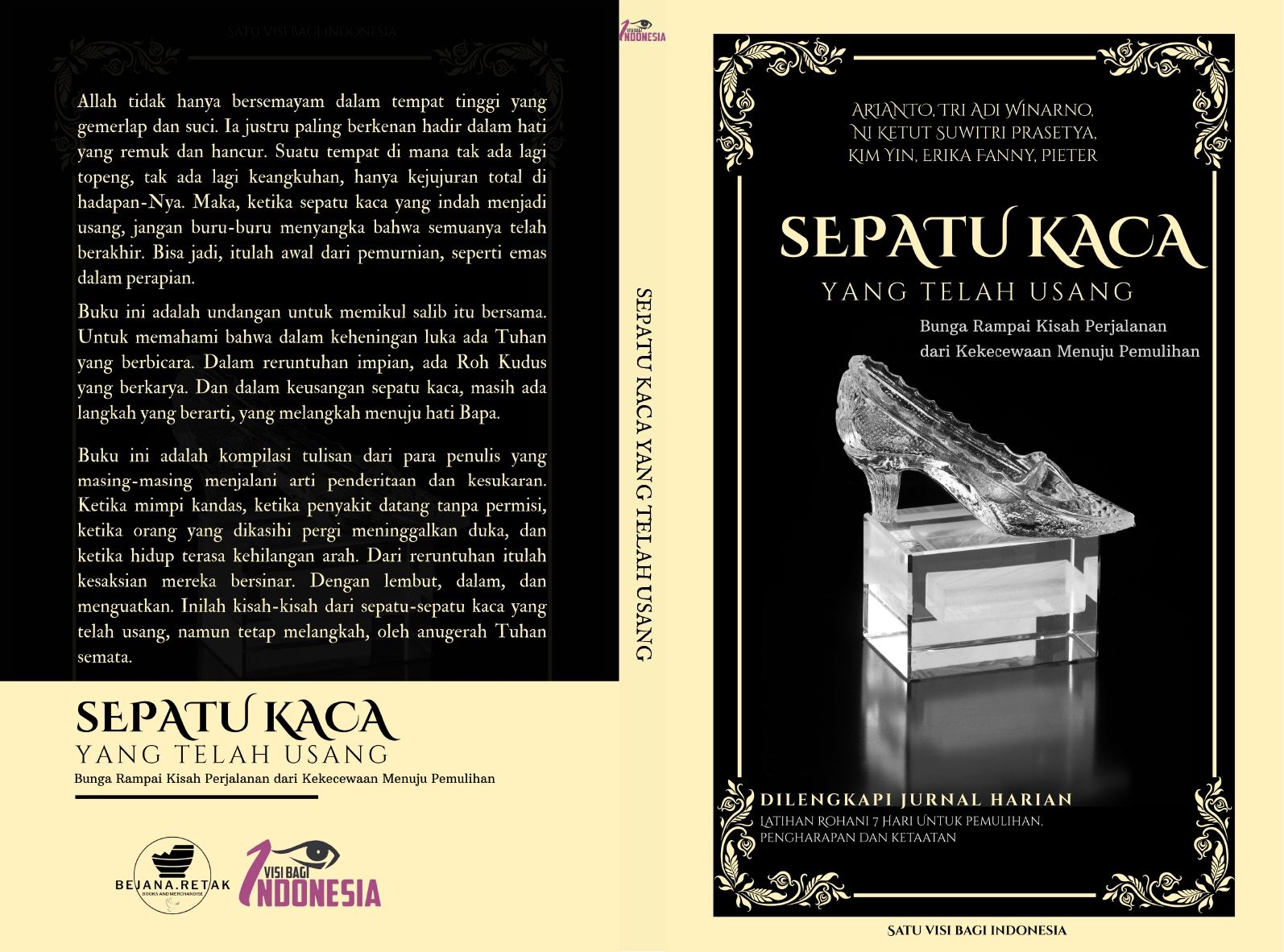  Buku "Sepatu Kaca" bukanlah sekadar untaian kata yang berkilauan layaknya kisah-kisah istana yang megah. Ia justru terlahir dari sunyi dan pilu, di mana sepatu kaca impian telah retak oleh jejak panjang penderitaan dan pergumulan batin.