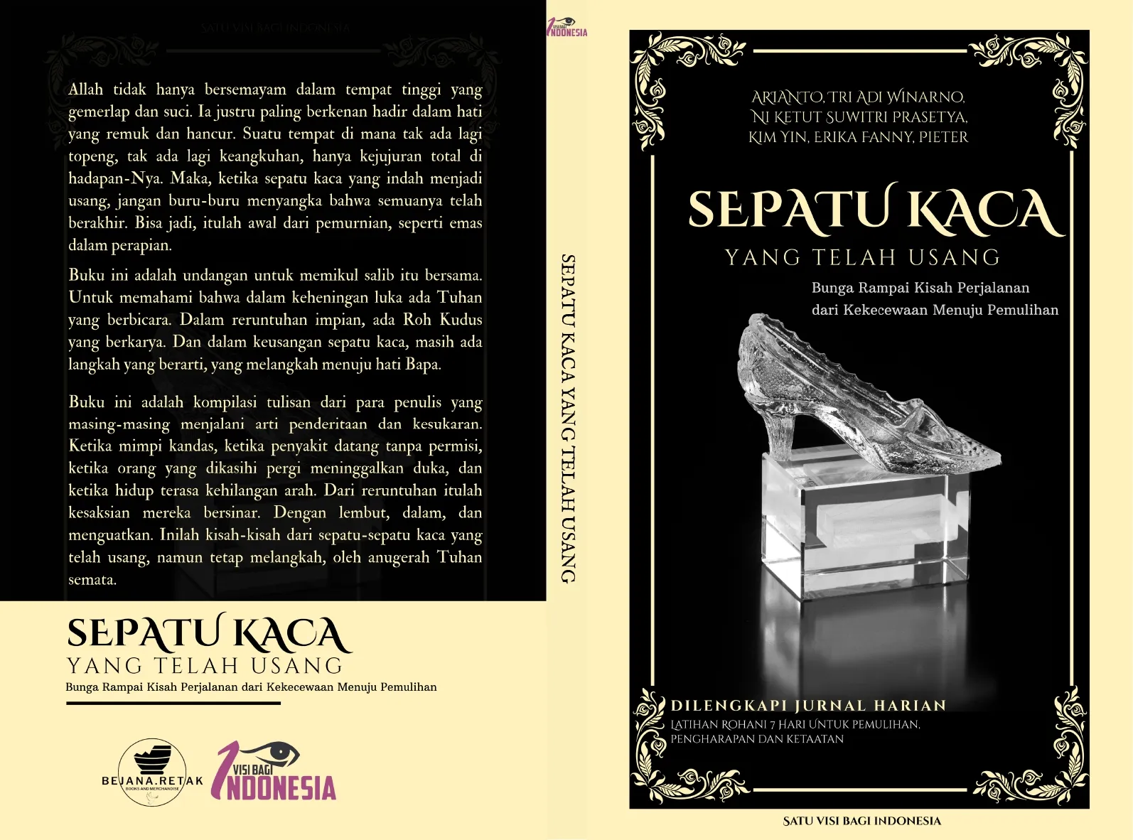 Buku "Sepatu Kaca" bukanlah sekadar untaian kata yang berkilauan layaknya kisah-kisah istana yang megah. Ia justru terlahir dari sunyi dan pilu, di mana sepatu kaca impian telah retak oleh jejak panjang penderitaan dan pergumulan batin.