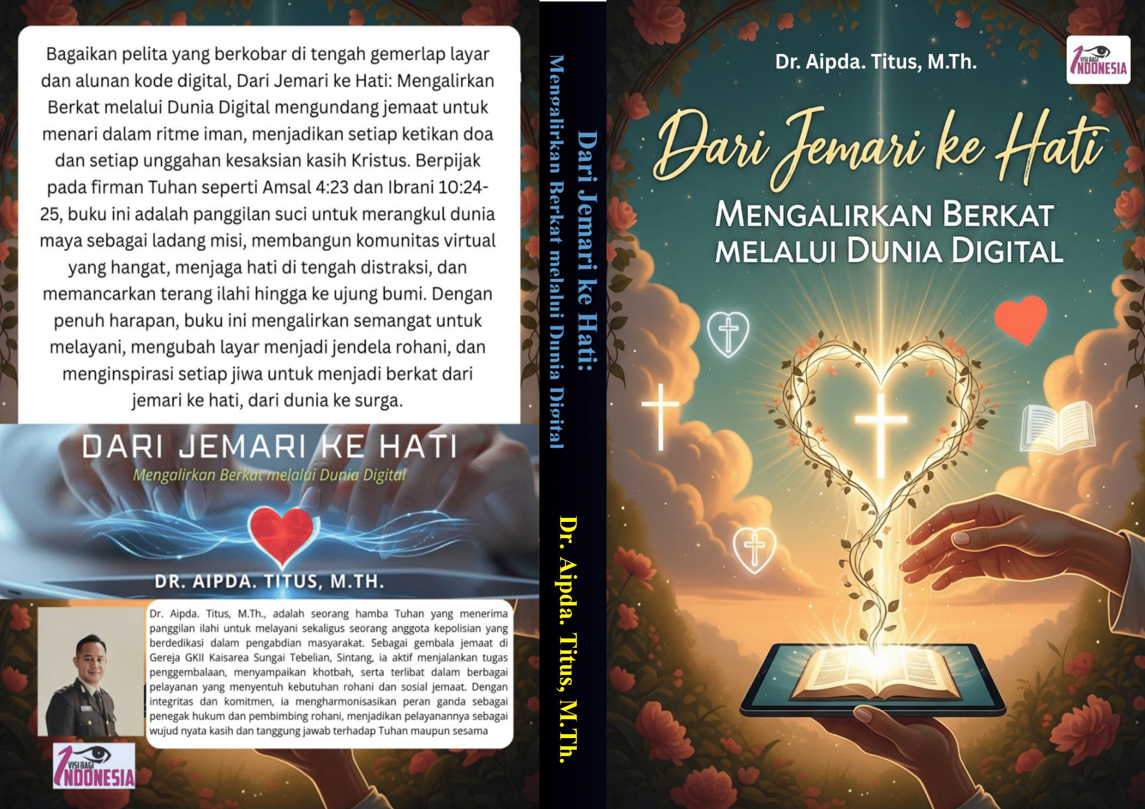 Bagaikan pelita yang berkobar di tengah gemerlap layar dan alunan kode digital, Dari Jemari ke Hati: Mengalirkan Berkat melalui Dunia Digital mengundang jemaat untuk menari dalam ritme iman, menjadikan setiap ketikan doa dan setiap unggahan kesaksian kasih Kristus. Berpijak pada firman Tuhan seperti Amsal 4:23 dan Ibrani 10:24-25, buku ini adalah panggilan suci untuk merangkul dunia maya sebagai ladang misi, membangun komunitas virtual yang hangat, menjaga hati di tengah distraksi, dan memancarkan terang ilahi hingga ke ujung bumi. Dengan penuh harapan, buku ini mengalirkan semangat untuk melayani, mengubah layar menjadi jendela rohani, dan menginspirasi setiap jiwa untuk menjadi berkat dari jemari ke hati, dari dunia ke surga.