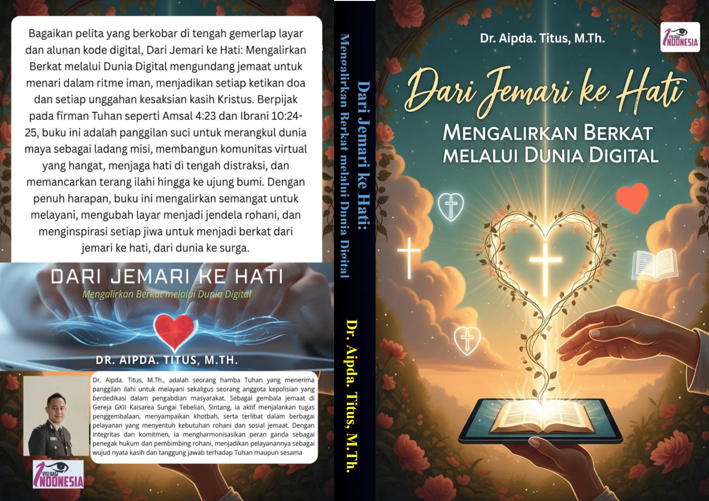 Bagaikan pelita yang berkobar di tengah gemerlap layar dan alunan kode digital, Dari Jemari ke Hati: Mengalirkan Berkat melalui Dunia Digital mengundang jemaat untuk menari dalam ritme iman, menjadikan setiap ketikan doa dan setiap unggahan kesaksian kasih Kristus. Berpijak pada firman Tuhan seperti Amsal 4:23 dan Ibrani 10:24-25, buku ini adalah panggilan suci untuk merangkul dunia maya sebagai ladang misi, membangun komunitas virtual yang hangat, menjaga hati di tengah distraksi, dan memancarkan terang ilahi hingga ke ujung bumi. Dengan penuh harapan, buku ini mengalirkan semangat untuk melayani, mengubah layar menjadi jendela rohani, dan menginspirasi setiap jiwa untuk menjadi berkat dari jemari ke hati, dari dunia ke surga.