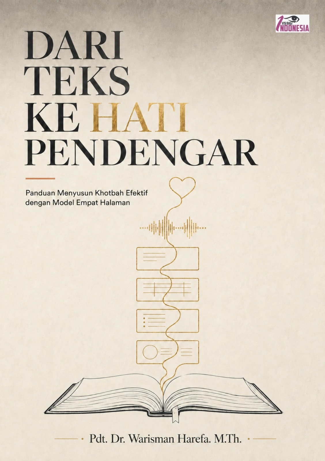 Sampul buku Dari Teks ke Hati Pendengar: Panduan Menyusun Khotbah Efektif dengan Model Empat Halaman