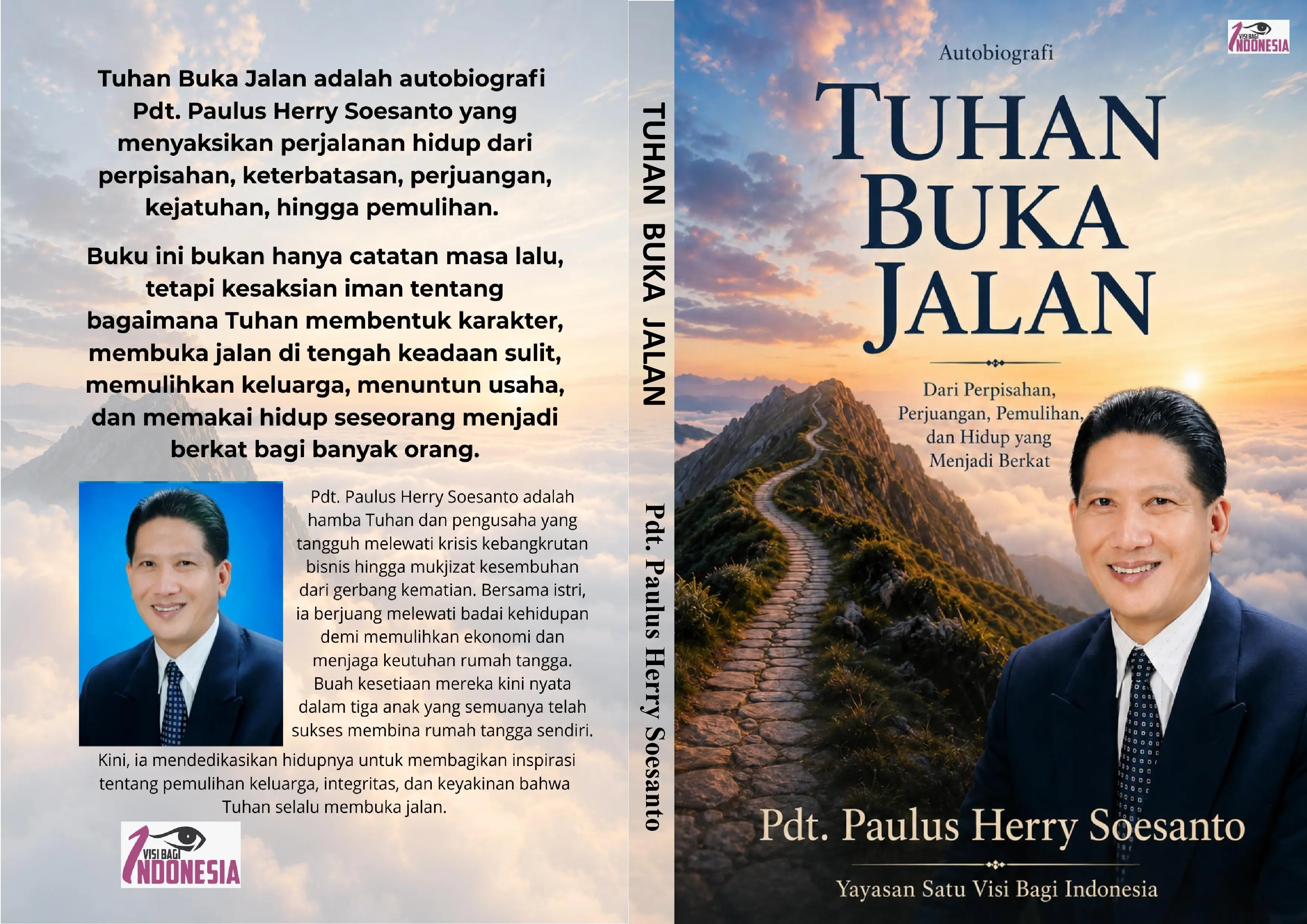 Kehidupan tidak selalu dimulai dari keadaan yang ideal, dan buku ini membuktikannya lewat kisah nyata yang jujur dan menyentuh hati. Dilahirkan di tengah badai perpisahan orang tua membuat Pdt. Paulus Herry Soesanto kecil bertumbuh dalam ruang kosong yang dipenuhi pertanyaan tentang masa depan. Dibesarkan oleh keluarga besar dengan segala gesekan karakter, ia justru menempa diri dalam "sekolah kehidupan" yang membentuk mentalitas pantang menyerah dan iman yang hidup. Ketika pelukan ayah duniawi terasa jauh, ia menemukan Tuhan sebagai "Papa". Pribadi nyata tempatnya bersandar, mengadu, dan meraih keberanian untuk melangkah menembus keterbatasan ekonomi. Hubungan pribadi inilah yang menjadi metronom iman dan dasar dari setiap keputusan besar dalam seluruh musim hidupnya.
Perjalanan pun berlanjut ke panggung dunia usaha dan pelayanan yang penuh dengan dinamika jatuh bangun. Pembaca akan dibawa ikut merasakan ketegangan tahun 1987, saat kelahiran anak pertama yang mengalami kelainan fisik bertepatan dengan kebangkrutan usaha yang menguras air mata. Namun, kejujuran di hadapan Tuhan dan keteguhan beradaptasi mengubah sampah menjadi dolar melalui jalur ekspor, hingga menuntunnya menguasai berbagai bidang bisnis baru dari otomotif, pariwisata, hingga perumahan rakyat. Di balik kesuksesan yang terlihat, buku ini dengan berani menyingkapkan harga perjuangan di dalam rumah; ego, dan luka keluarga yang menuntut kerendahan hati untuk saling mengampuni. Hingga puncaknya pada peristiwa kritis 1 Agustus 2021, saat mukjizat memperpanjang hidupnya dari gerbang kematian, Paulus Herry membuktikan bahwa Tuhan tidak pernah terlambat membuka jalan. Buku ini bukan sekadar autobiografi, melainkan cermin pemulihan yang menegaskan bahwa selama Tuhan buka jalan, kegagalan bukan akhir dari segalanya.